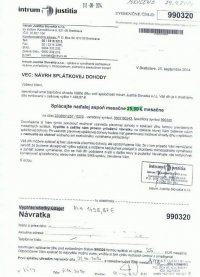 Povolenie splatek inkasni agenturou2