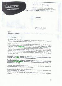 Povolenie splatek Provident2