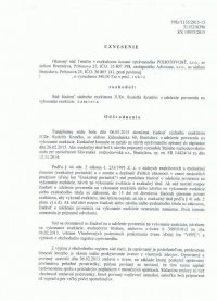 zamietnutie poverenia exekutora
